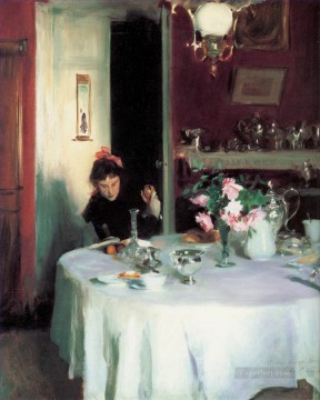 ジョン・シンガー・サージェント Painting - 朝食のテーブル ジョン・シンガー・サージェント